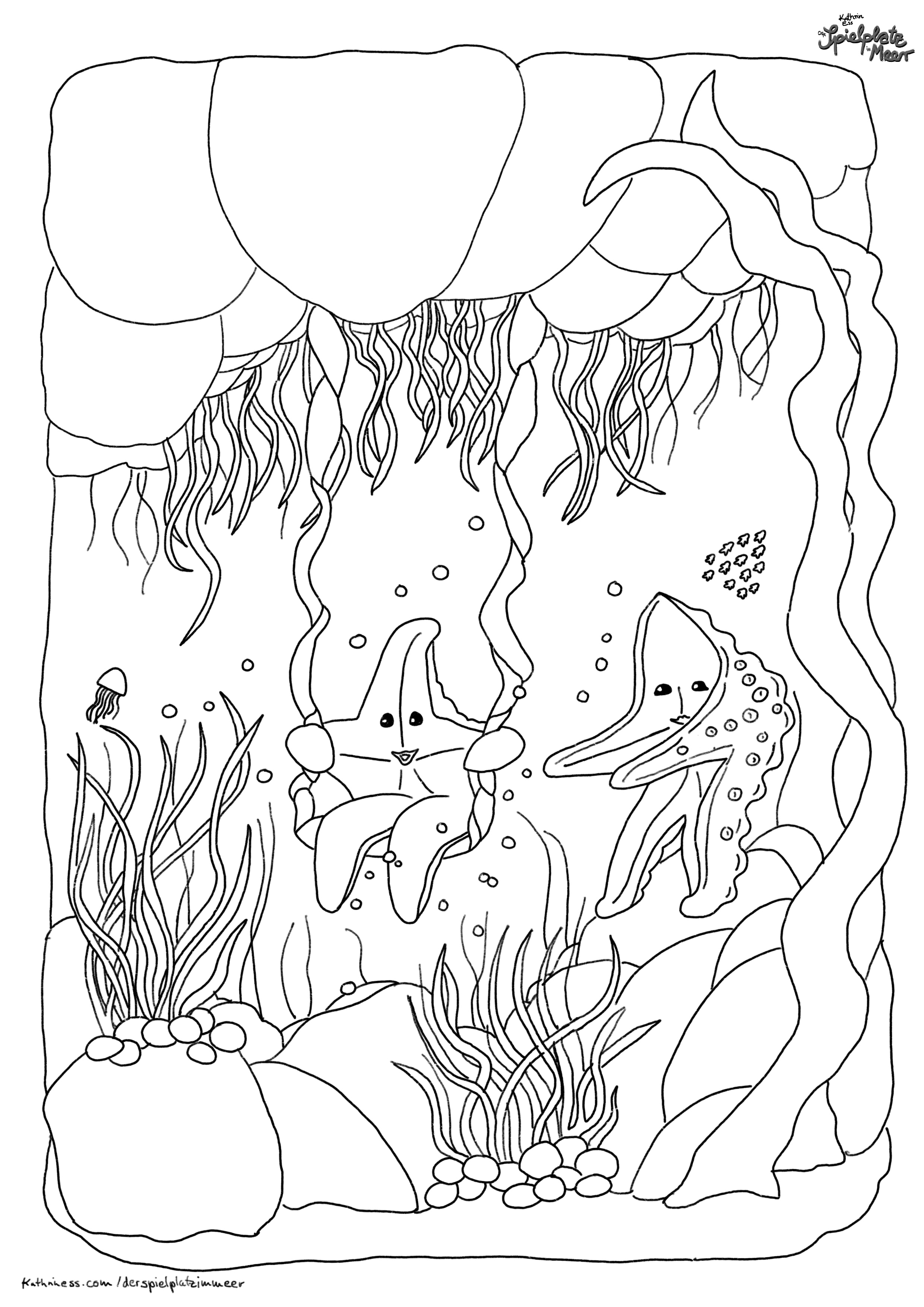 SpielplatzimMeer_Ausmalbild_Seestern