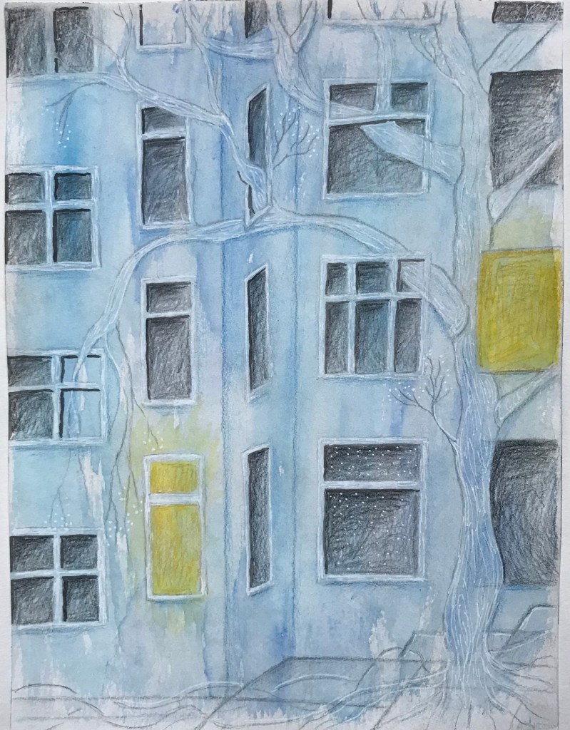 Blue Hour. Painting. Kathrin Ess