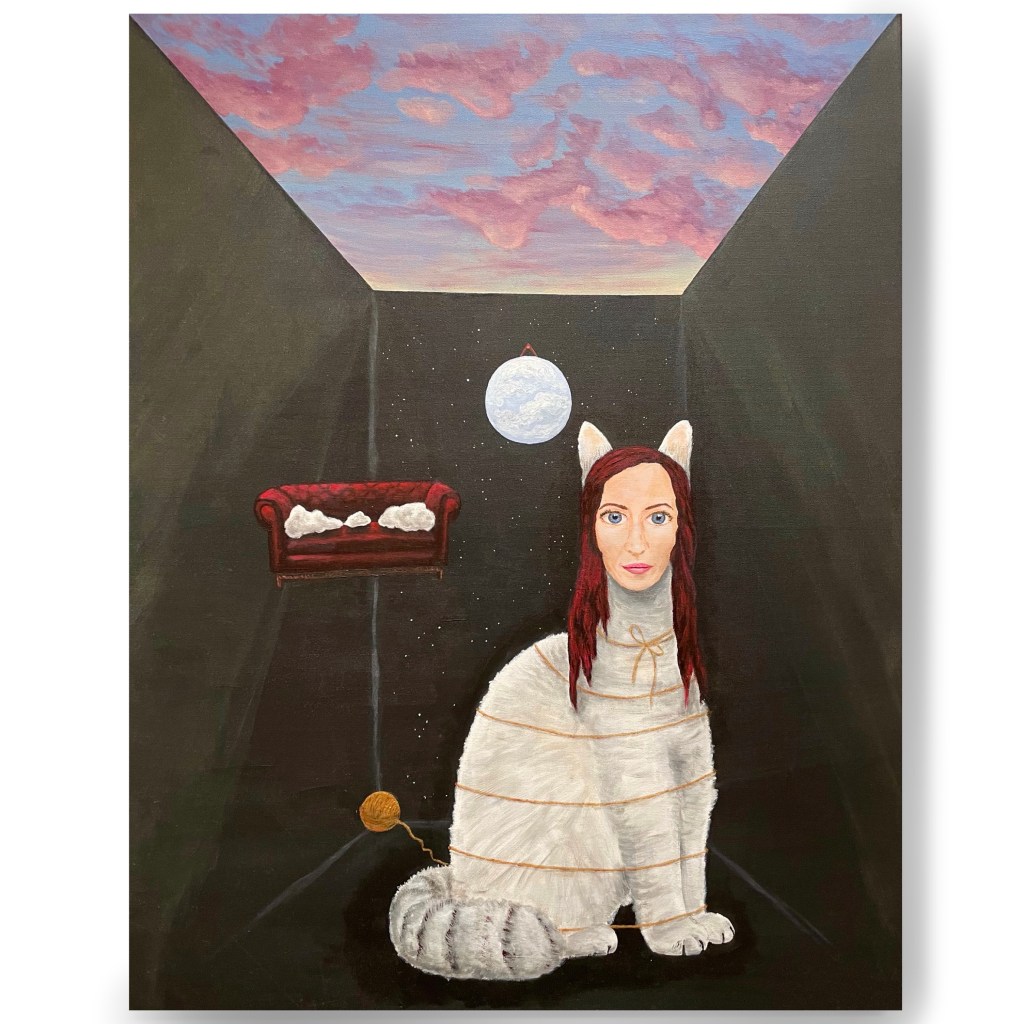 The Box. Kathrin Ess. Painting. Surreal. Cat. 2022